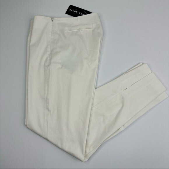 Randy Kemper Women's NWT White Sateen Minimalist Straight Leg Pant 4/W31/L28 - Picture 2 of 10